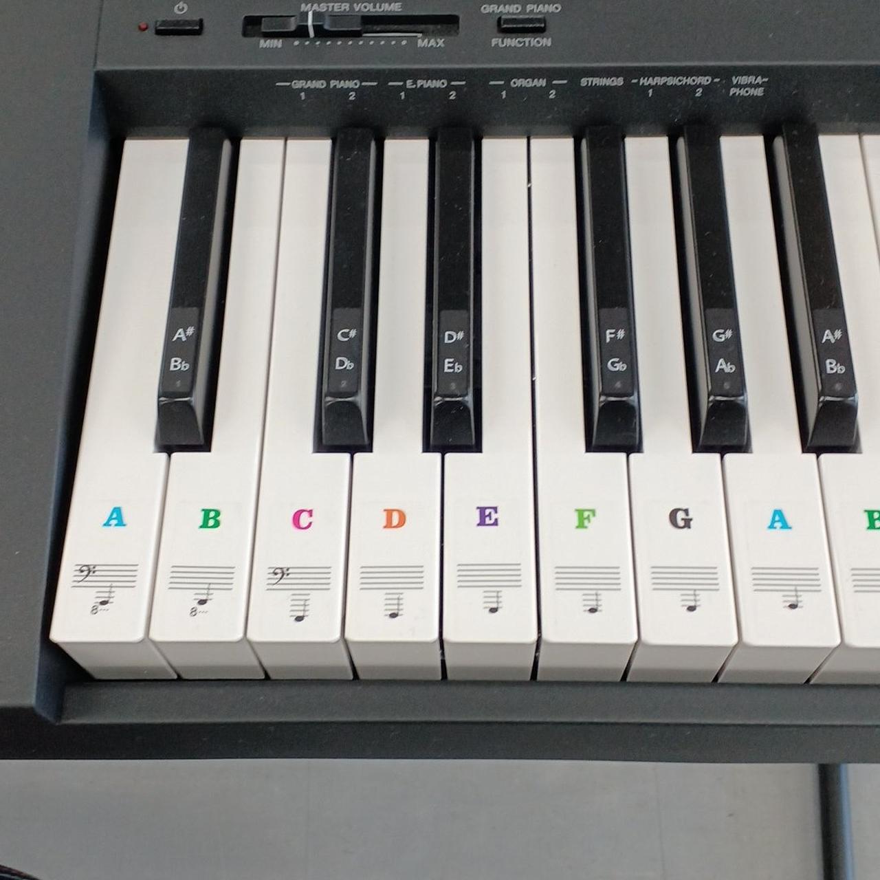 各鍵盤にシールあり