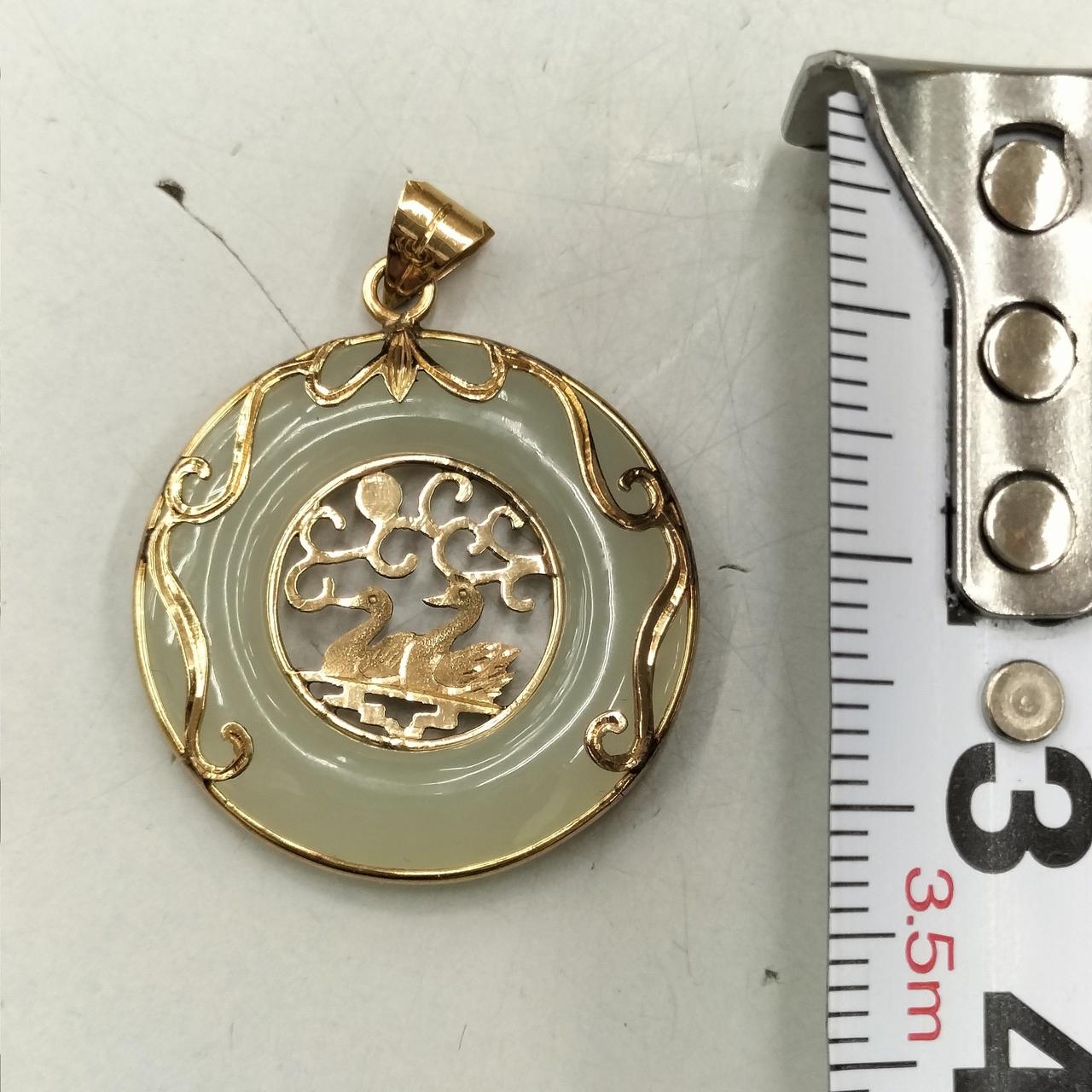 14K刻印。直径約2.5cm　総3.3g
