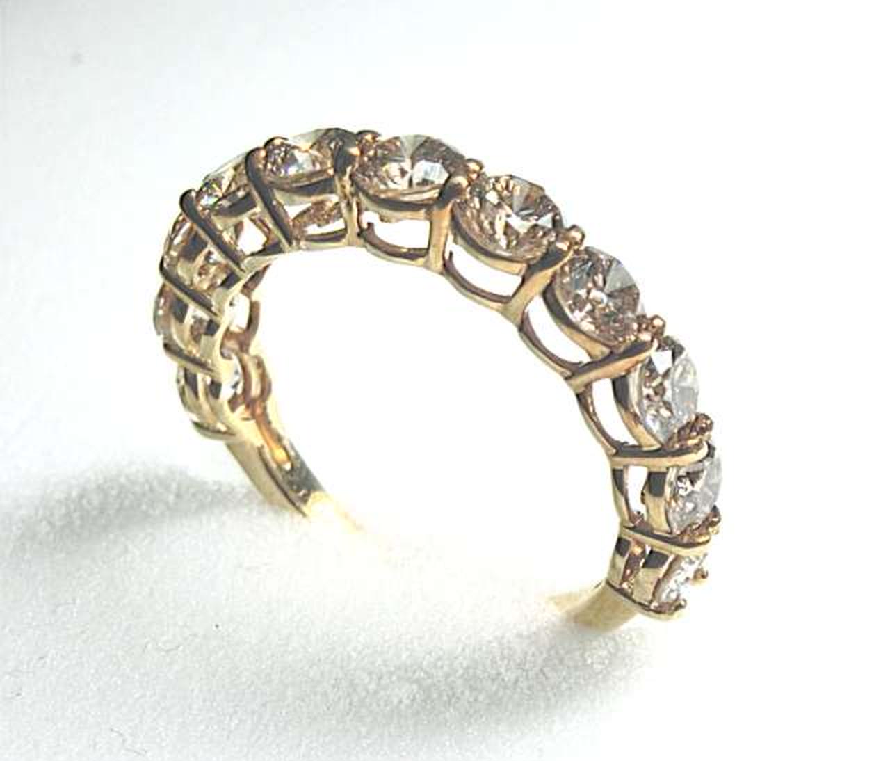 K18ダイヤ ハーフエタニティリング|K18ダイヤ エタニティリング