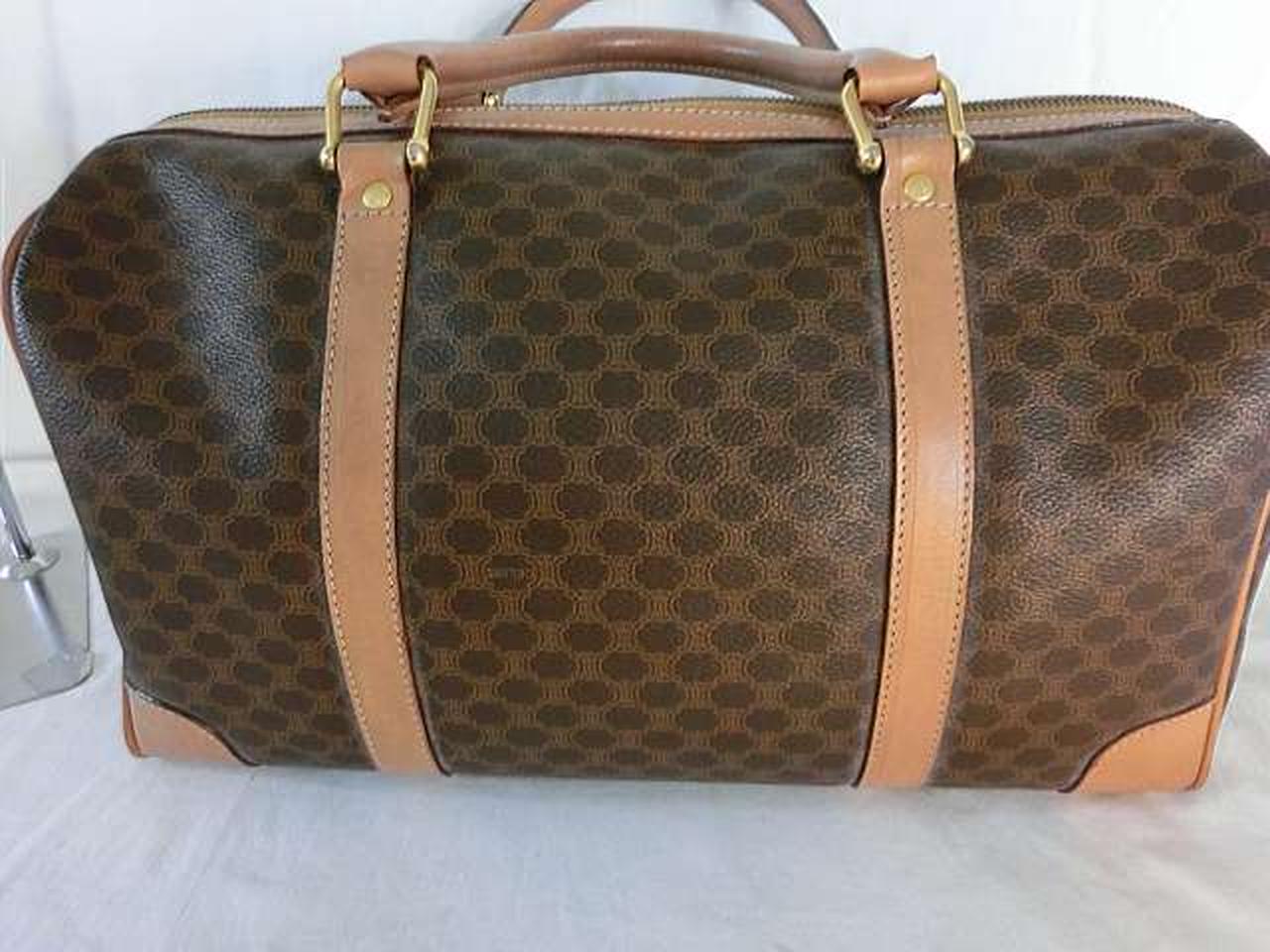 セリーヌ　ハンドバック　マカダム　ミニボストン CELINE ボストン　PCV オールドセリーヌ ヴィンテージ ハンドバック ミニボストン