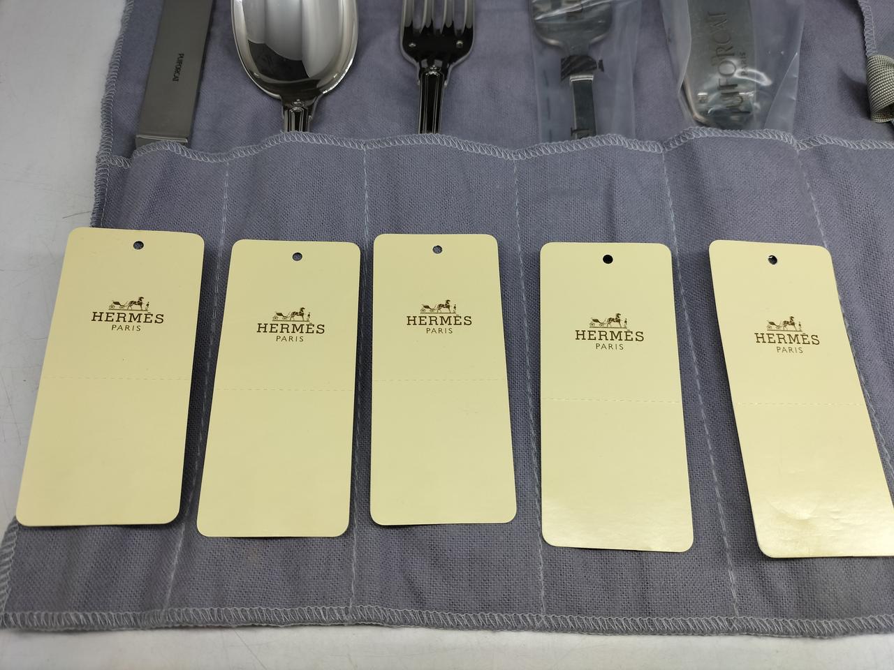 新品　食器　【HERMES】エルメス　フォーク＆スプーンカトラリー2点 新品 食器 【HERMES】エルメス フォーク＆スプーンカトラリー2点