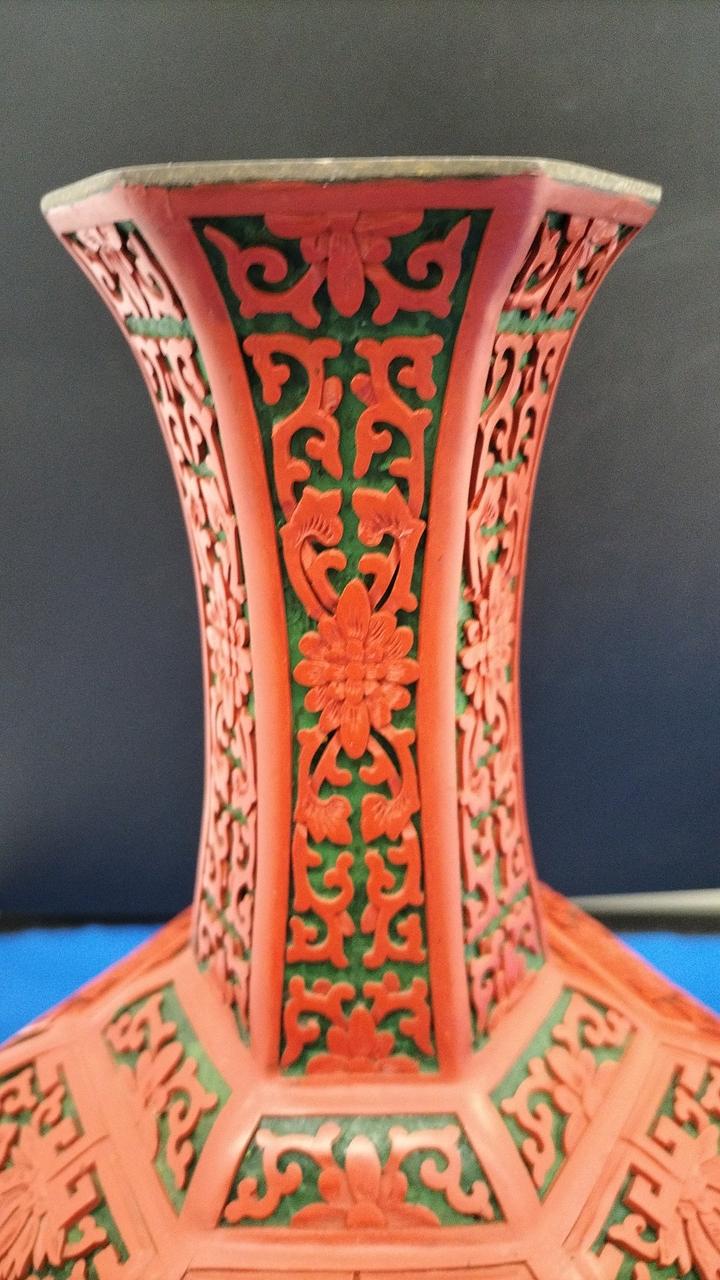 堆朱|六角壺|HARDOFFオフモール（オフモ）|2032420000111645