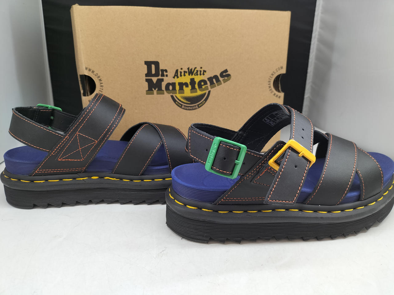 【美品】Dr.Martens DAX UK6 ドクターマーチ サンダル 廃盤 Dr Martens☆DAXTON スライド サンダル (Dr.Martens/サンダル