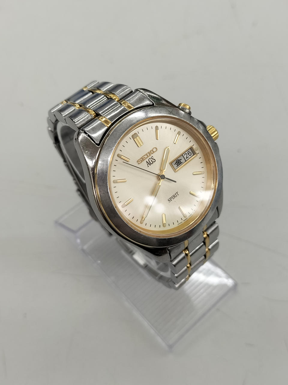 セイコー 腕時計 AGS デイト メンズ 自動巻き 中古美品！(17105) SEIKO|セイコー AGS 自動巻き発電 稼働品 本体のみ|HARDOFFオフモール