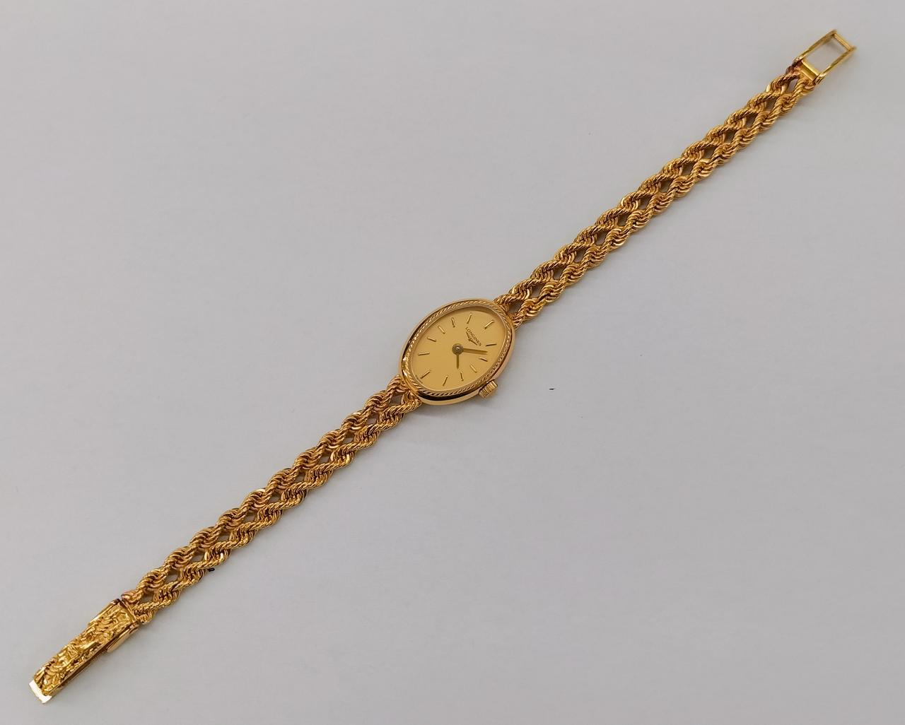 ❷美品　ロンジン 18金 750 金無垢 時計 レディース クォーツ LONGINES ロンジン K18金無垢 婦人用腕時計 クォーツ 7378 6 121