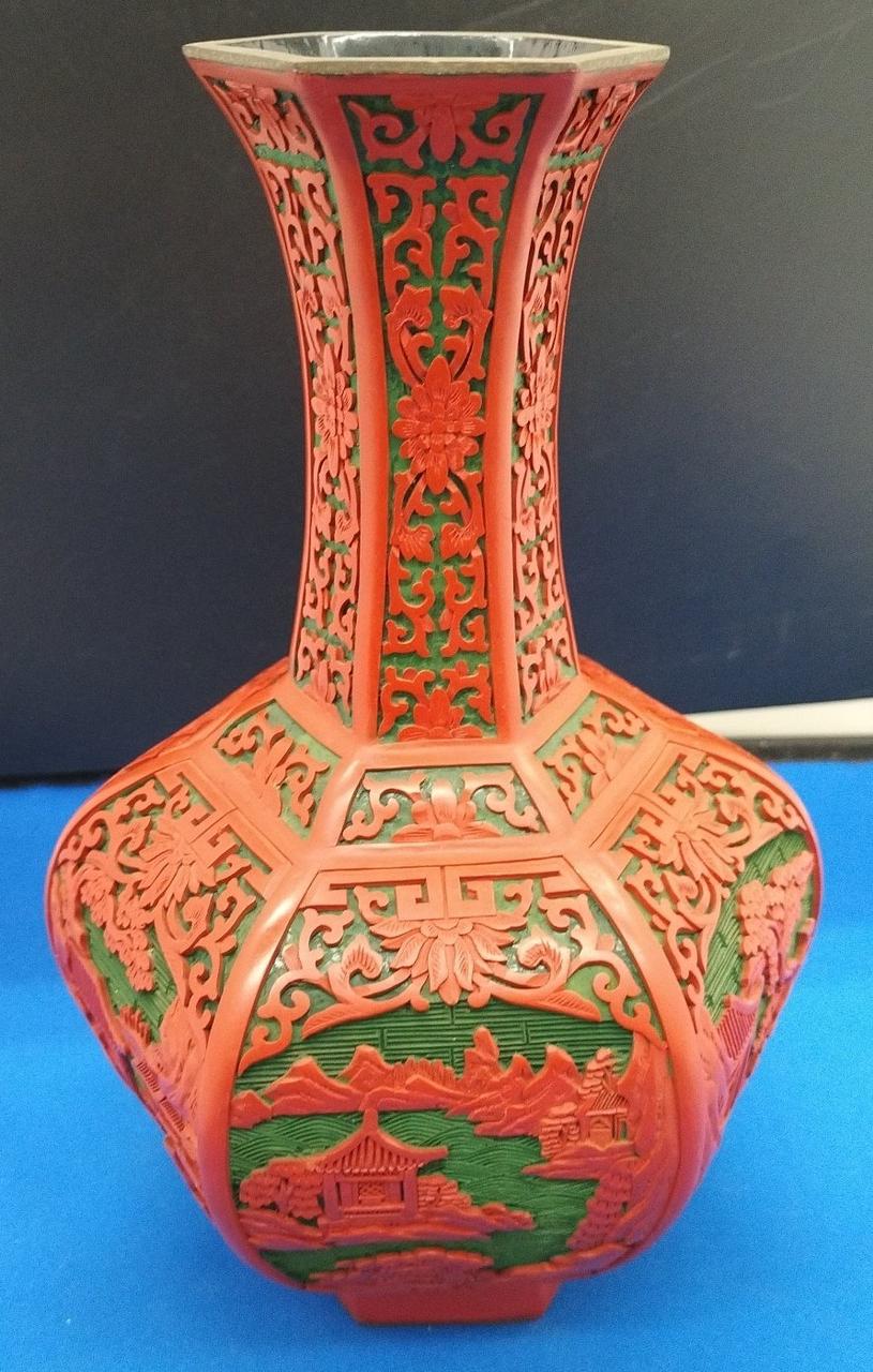 堆朱|六角壺|HARDOFFオフモール（オフモ）|2032420000111645