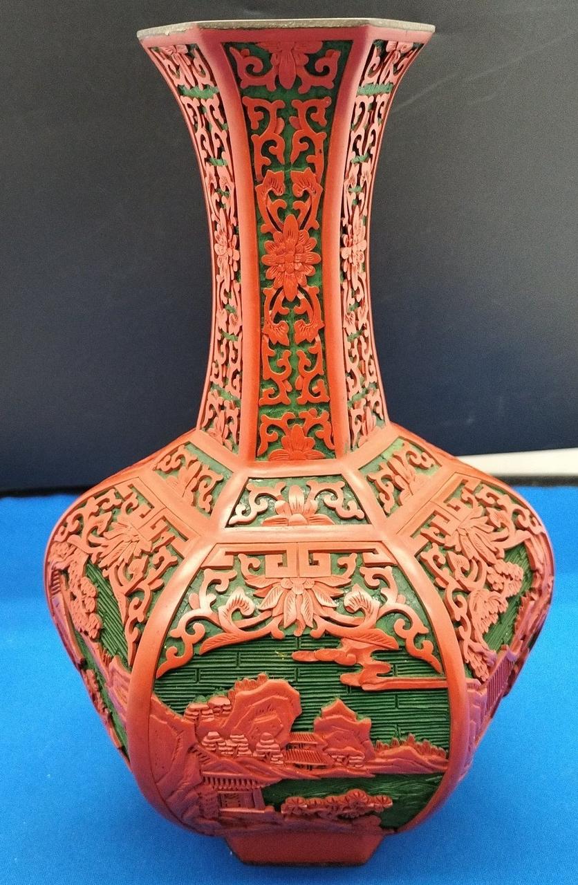 堆朱|六角壺|HARDOFFオフモール（オフモ）|2032420000111645