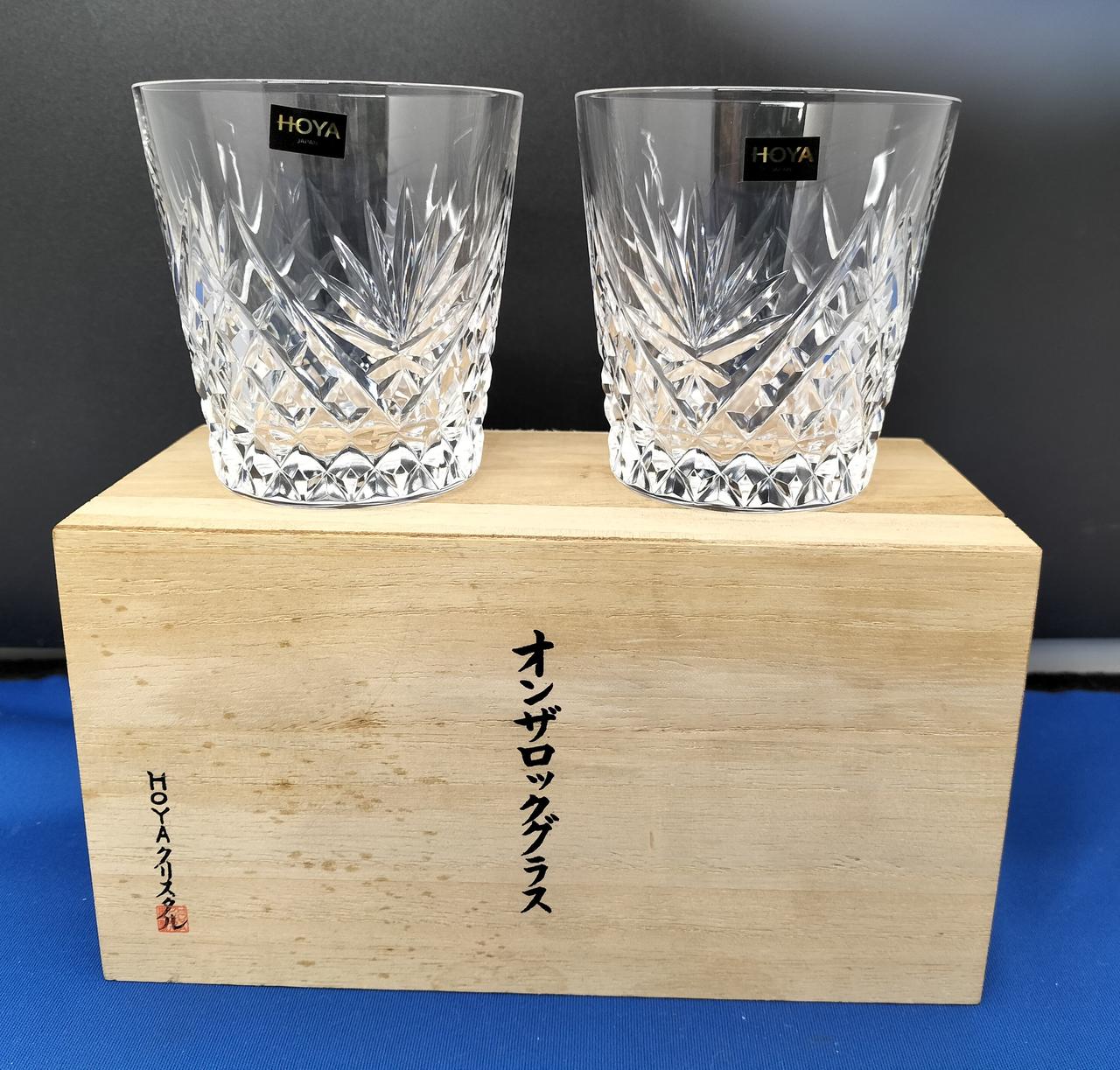 HOYA クリスタル ロックグラス 300ml オールドファッション 箱付 美品 HOYA クリスタル ロックグラス 300ml オールドファッション 箱付