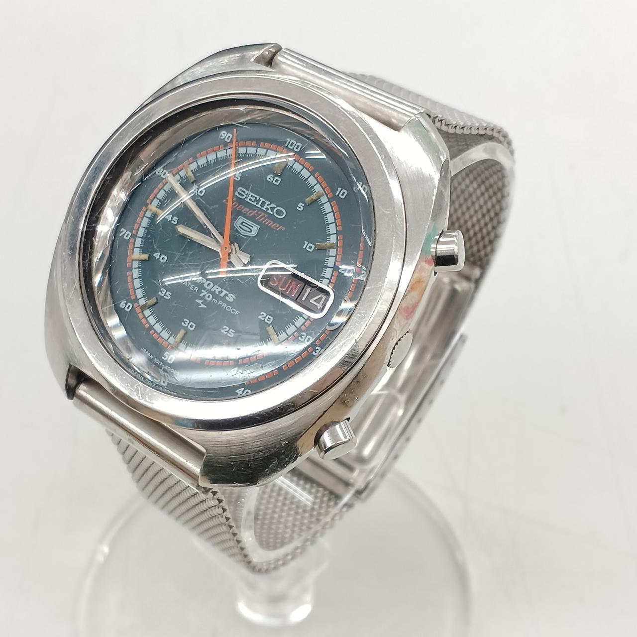 【希少品】SEIKO 5 SPORTS スピードタイマー 腕時計 自動巻き 不動 SEIKO|ジャンク セイコー5スポーツ 自動巻き スピードタイマー|HARDOFF