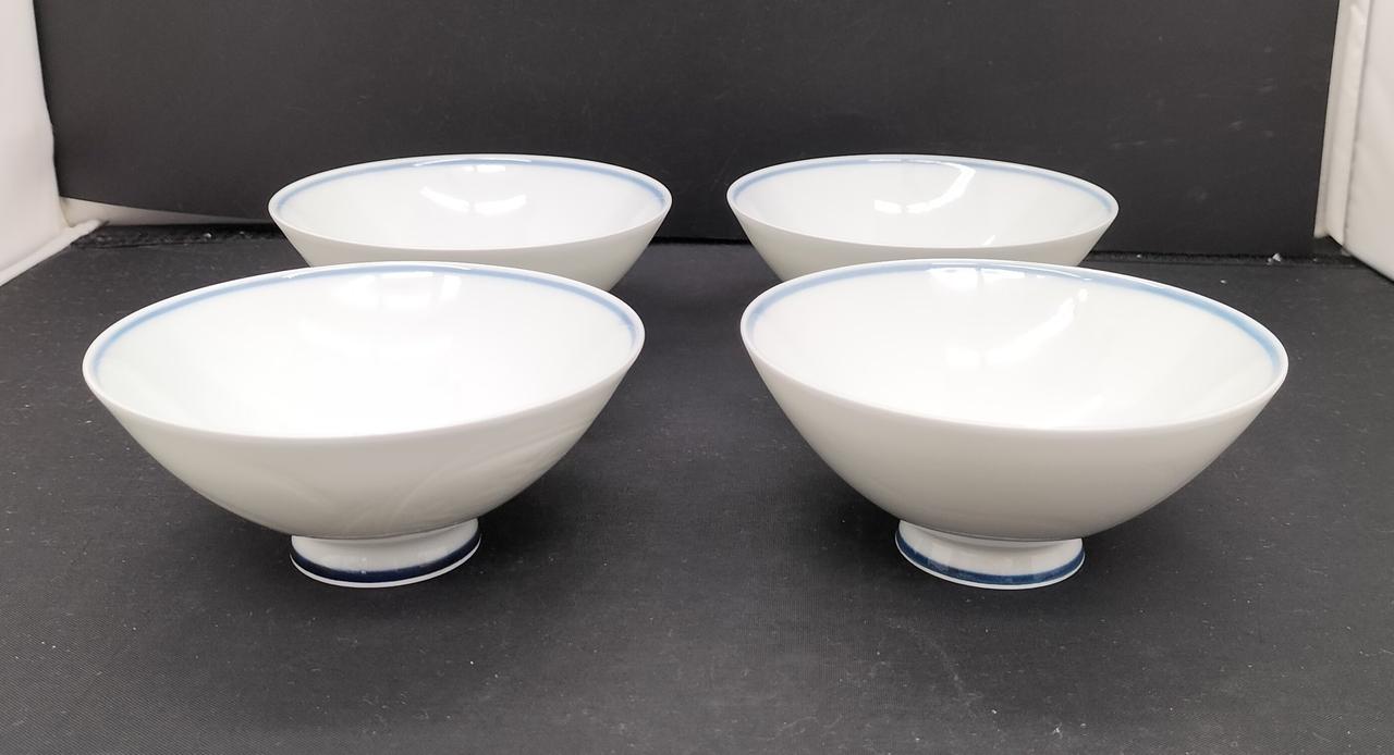 線入り茶碗　4客