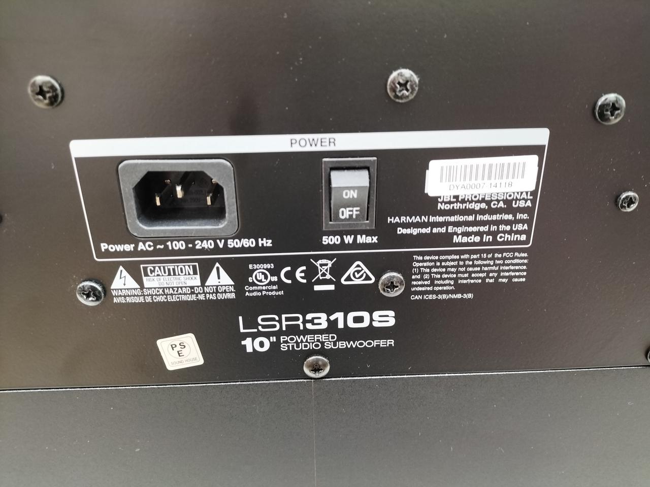 JBL LSR310S サブウーファー　スピーカー JBL LSR310S | 10インチパワードスタジオサブウーファー