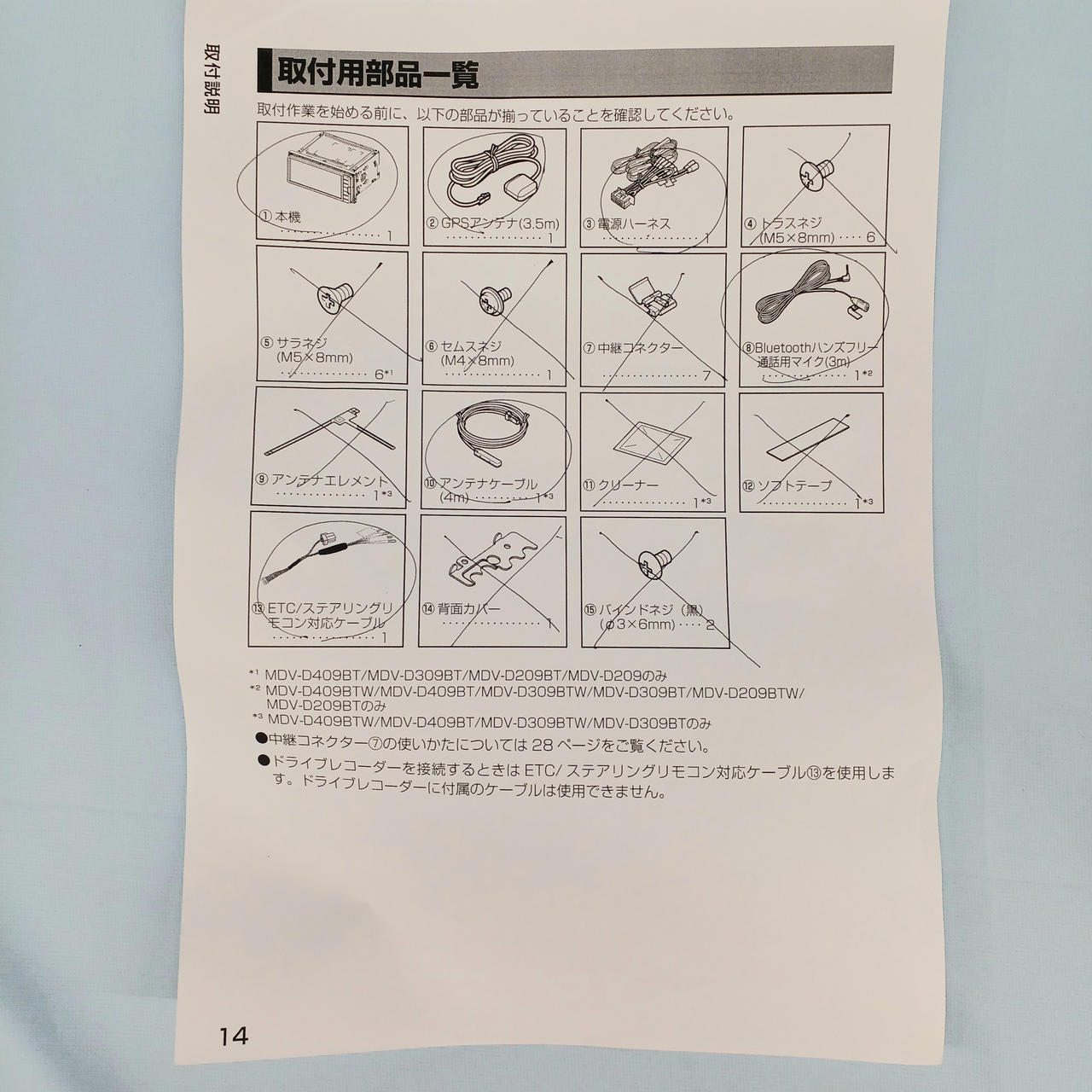 ※付属部品ご確認ください