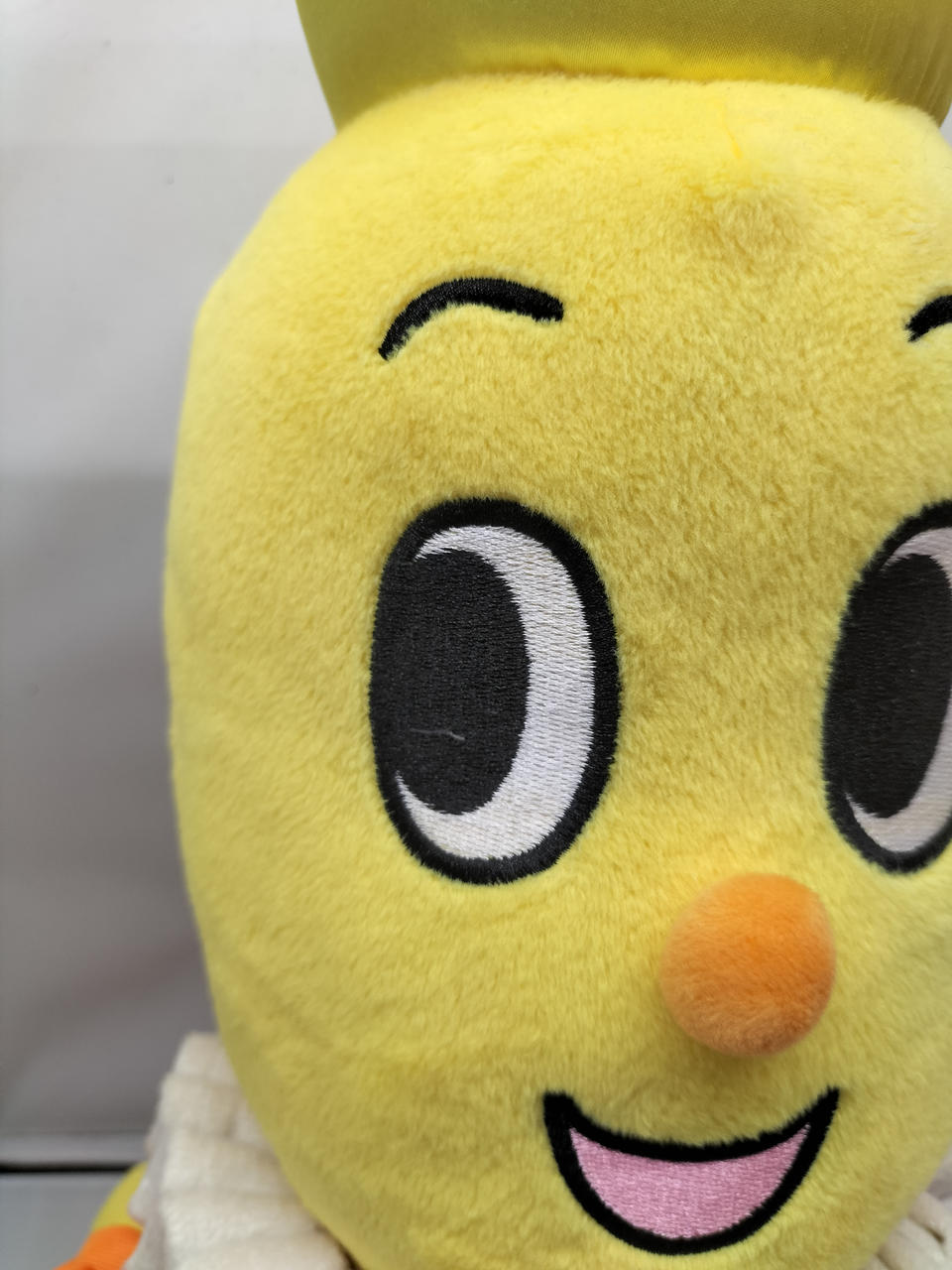 目の糸が少し出ています