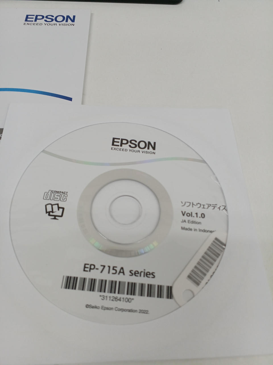 ジャンク品】EPSON EP-715A E-01エラー表示 ディスクトレイ付 ジャンク