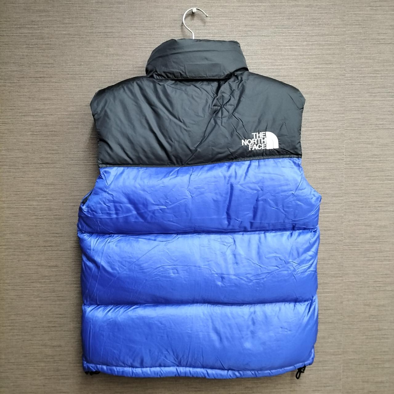 THE NORTH FACE ヌプシベスト 700 S 格子柄 美品 ブランド古着】ヌプシ 700フィル ダウンベスト センターロゴ（ダウン