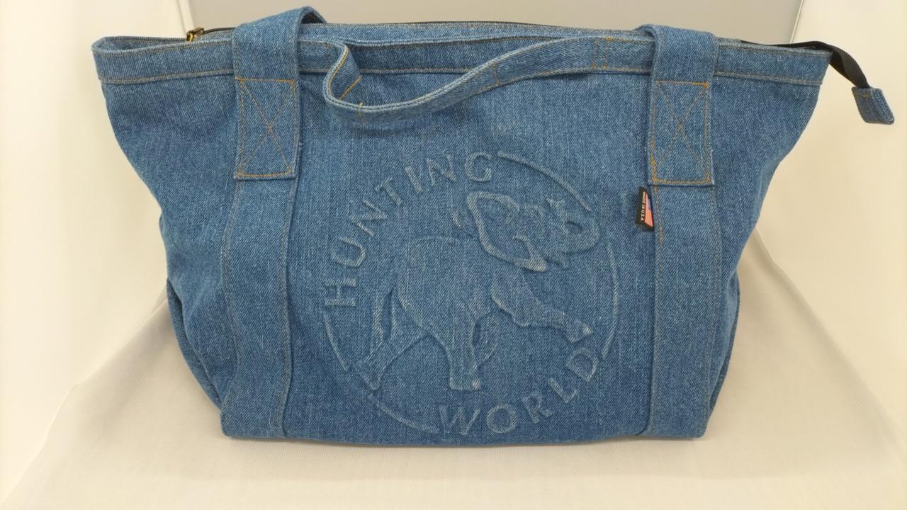 HUNTING WORLD デニムショルダーバッグ　トートバッグ　大容量 Hunting World ハンティングワールド HUNTING WORLD トート