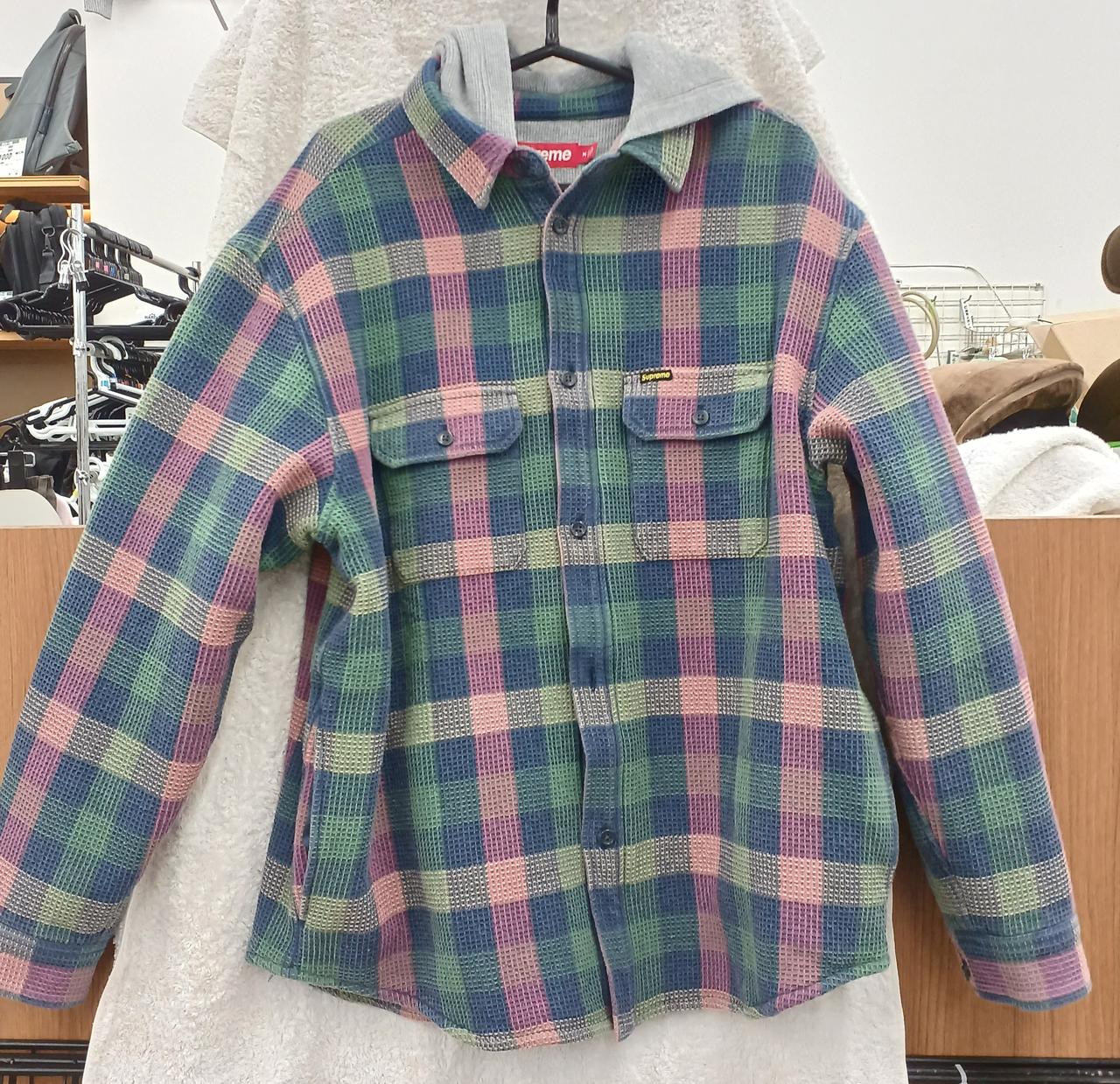シュプリーム(SUPREME)|ワッフルプレイドフードシャツ|【ハードオフ