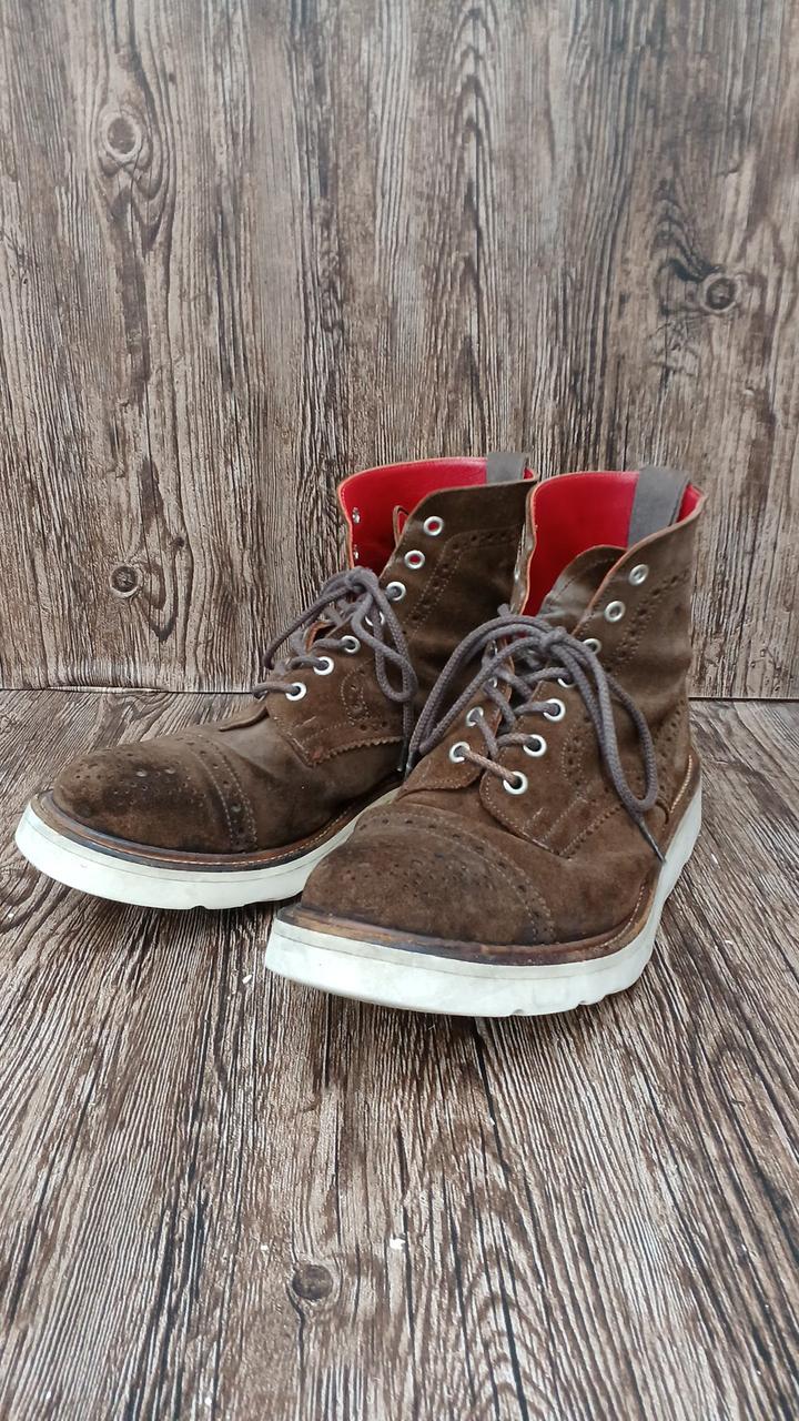 8/24迄20%offします　Tricker's スエードブーツ TRICKER'S×JUNYA WATANABE|スエード地ウイングチップブーツ