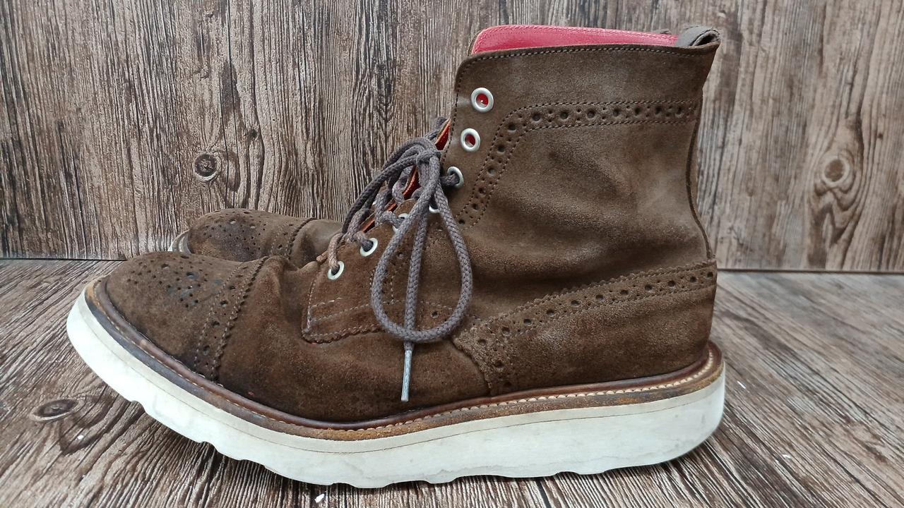 TRICKER'S×JUNYA WATANABE|スエード地ウイングチップブーツ