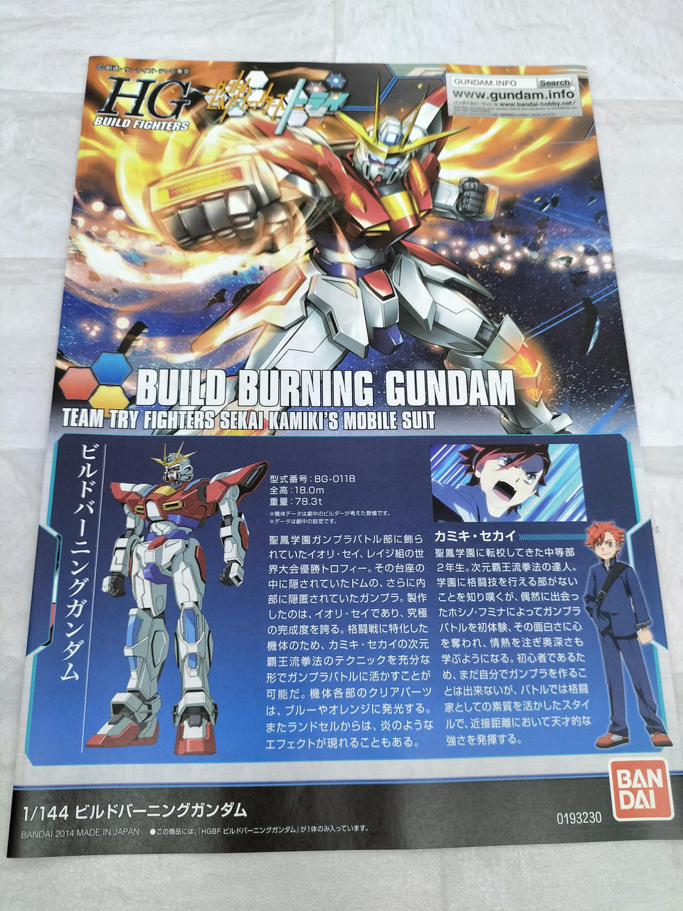 バンダイ(BANDAI)|HGBFビルドバーニングガンダムPPクリアVER.1