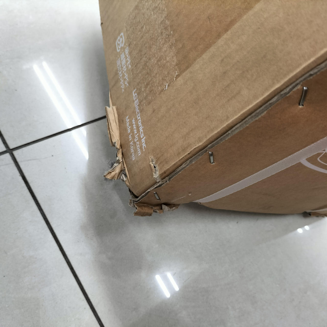 下部角破れあり