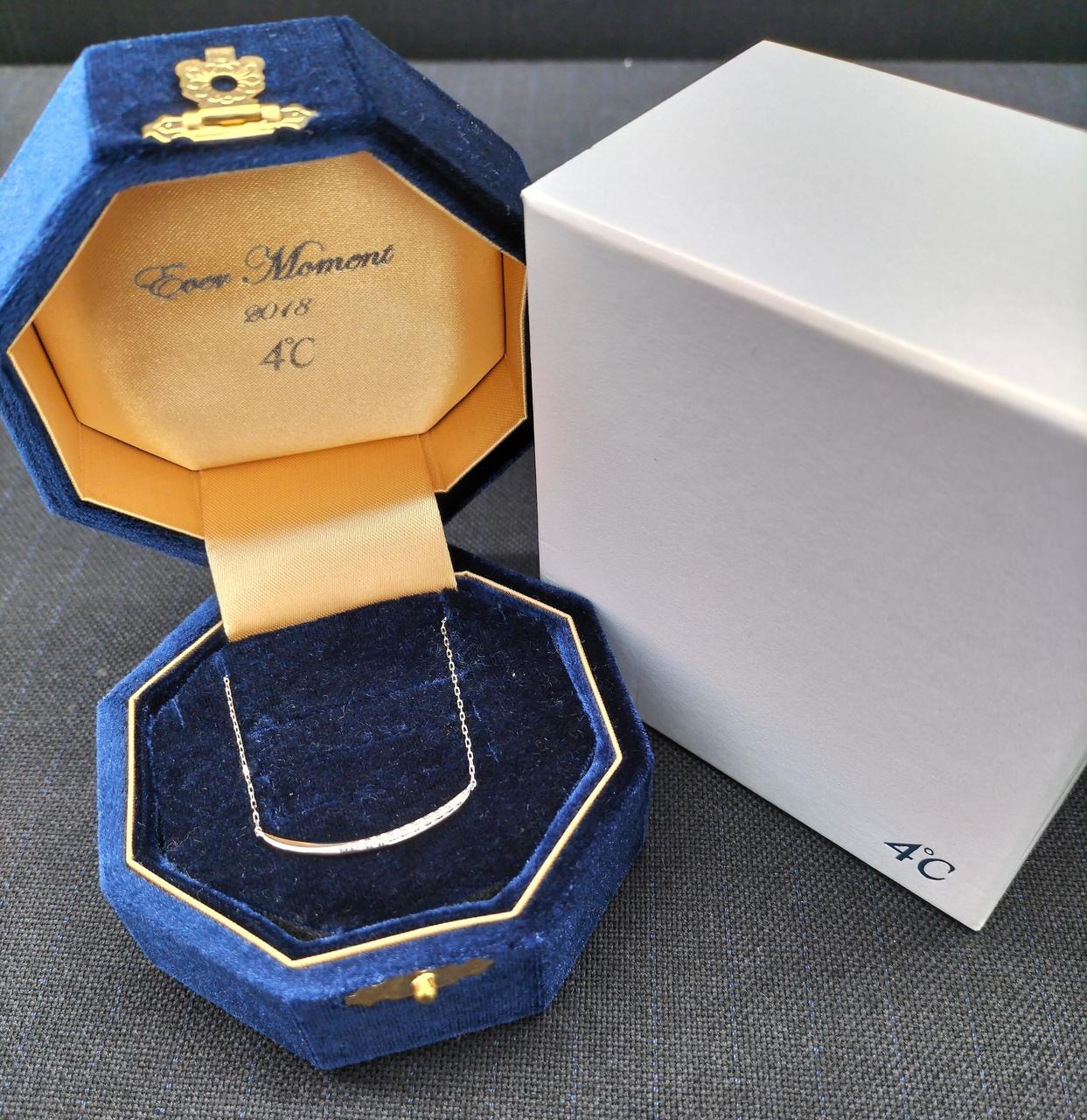 4℃ 型番：K18WG  1.9G ネックレス(モチーフ付) 33,000円