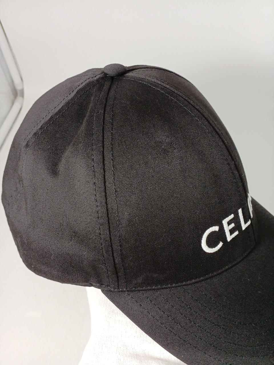 セリーヌ(CELINE)|ロゴ刺繍ベースボールキャップ BLK|HARDOFF