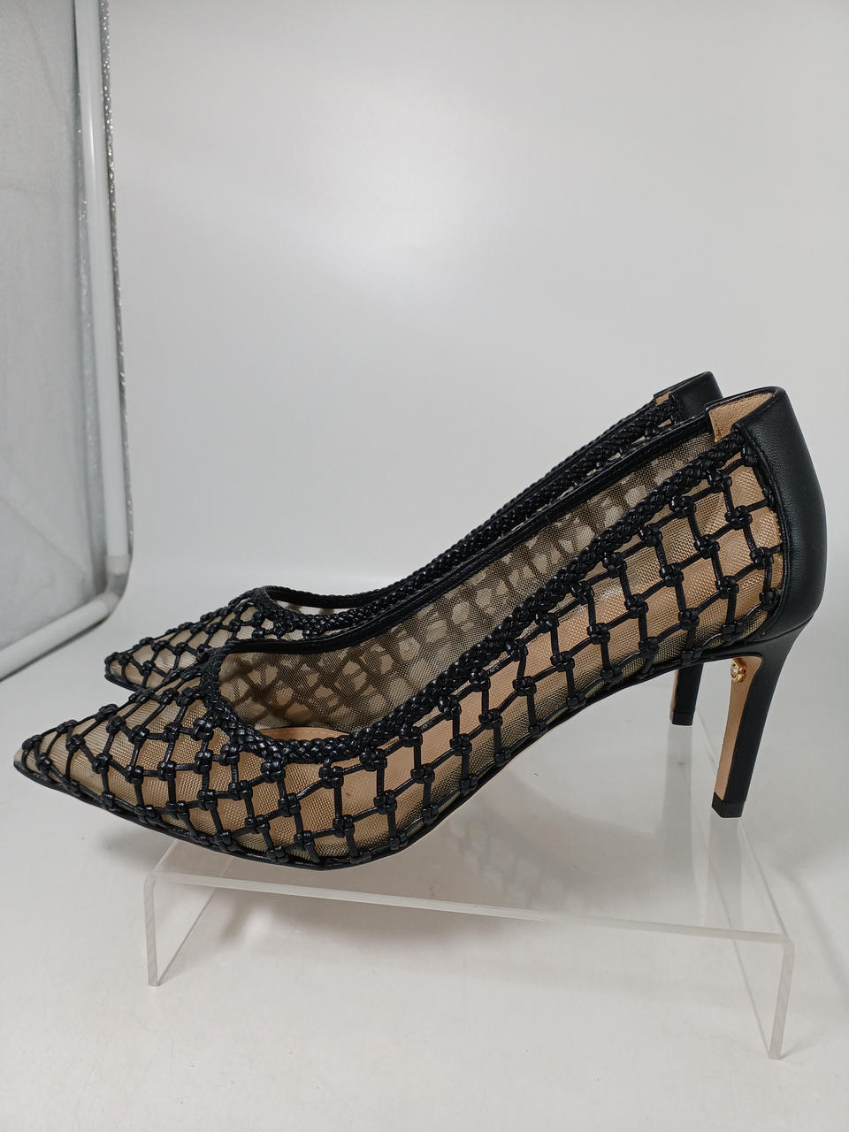 Salvatore Ferragamo ブラックメッシュハイヒール SALVATORE FERRAGAMO|メッシュヒールパンプス|HARDOFFオフモール