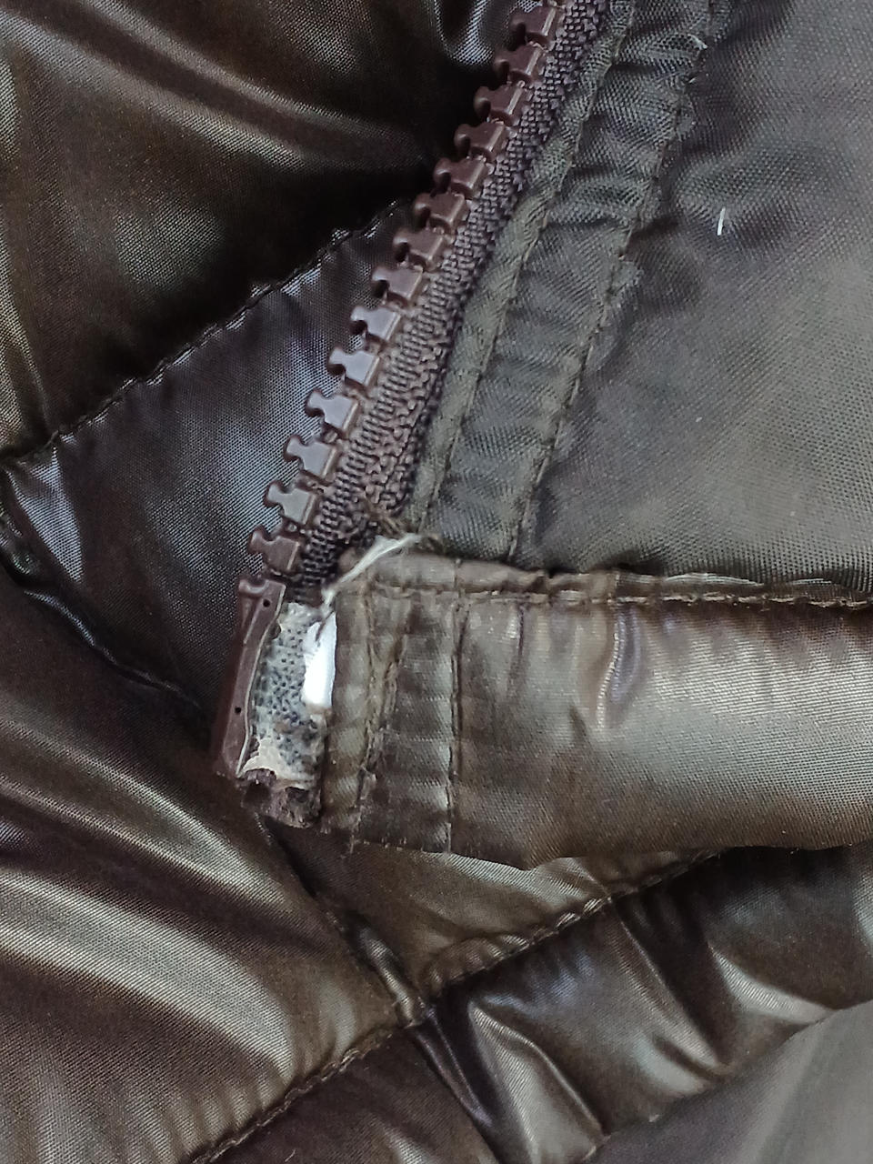 チャック裏破れあり