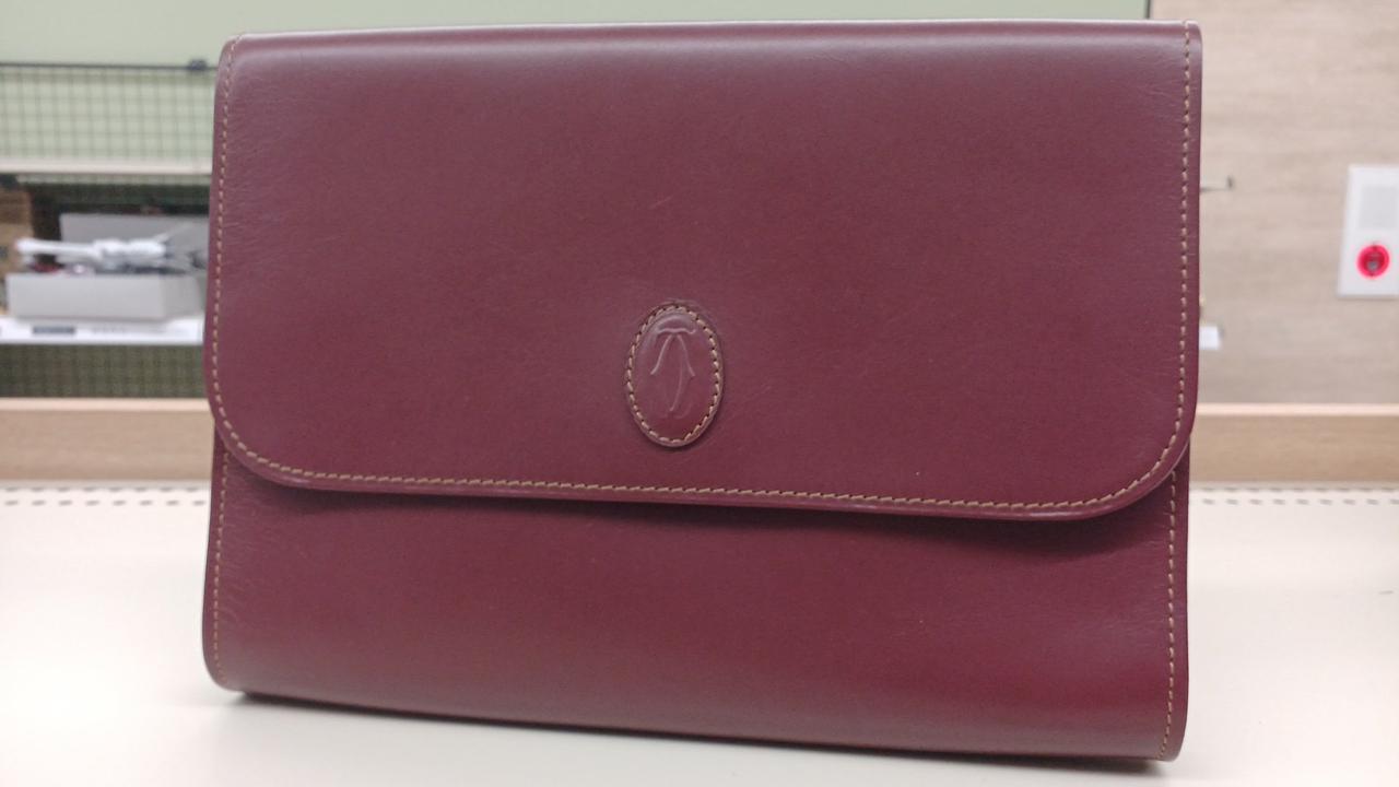 must de Cartier バーガンディ クラッチバッグ CARTIER|クラッチバッグ|HARDOFFオフモール（オフモ
