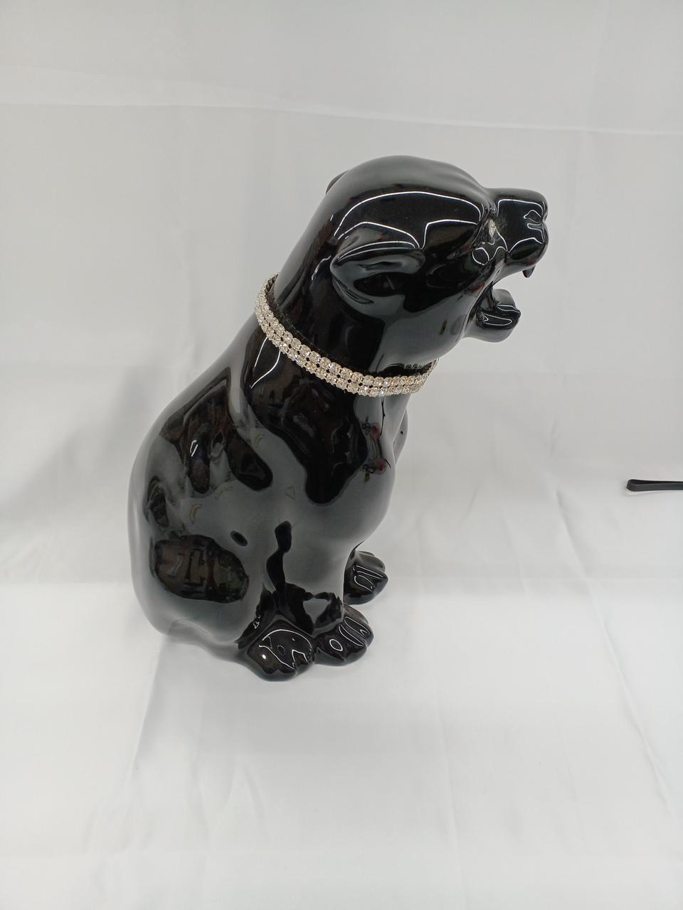 パンサー置き物 1950's ヴィンテージ セラミック ブラックパンサー オブジェ