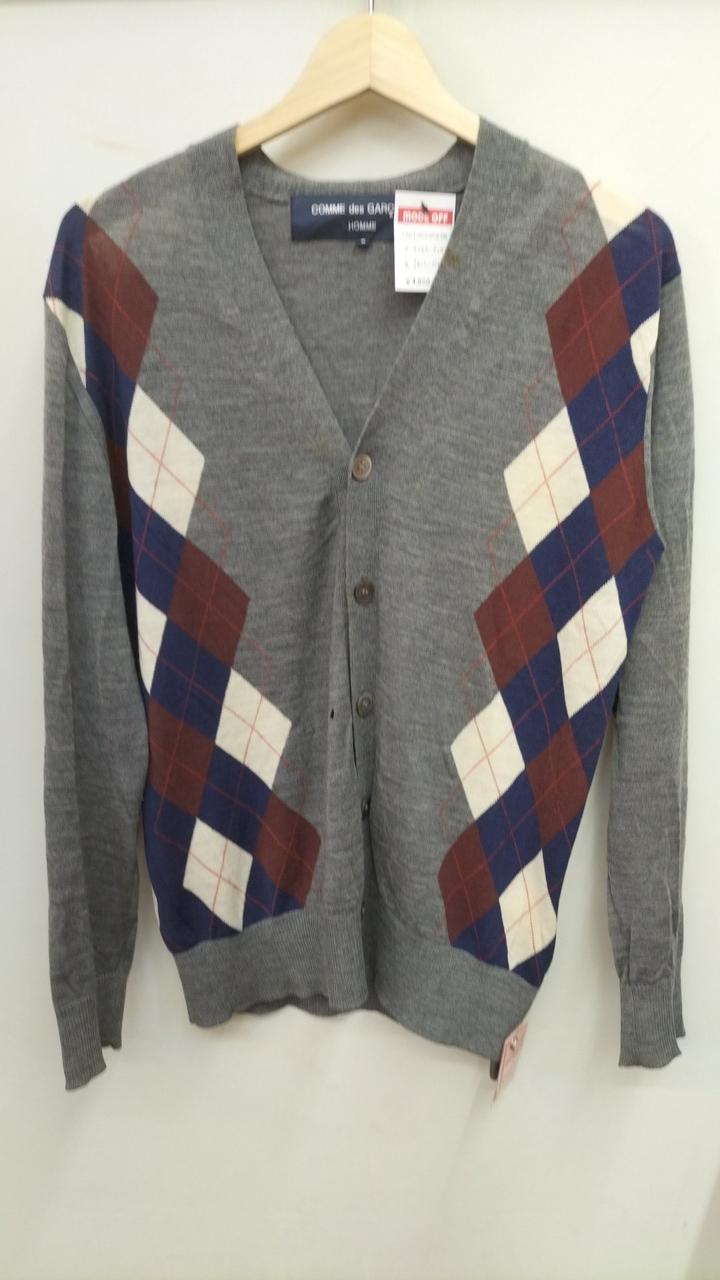 COMME des GARCONS HOMME アーガイル カーディガン COMME des GARCONS HOMME ペンキカーディガン