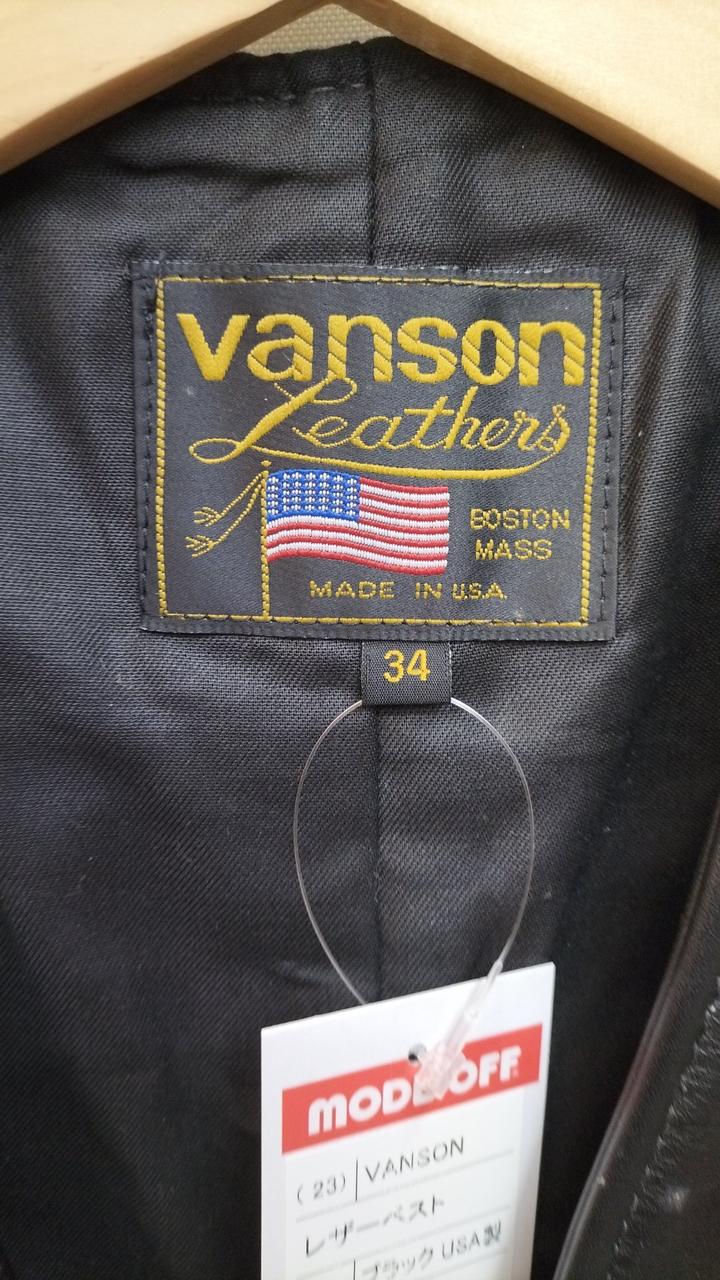 Vanson レザーベスト ブラック バンソン VANSON サイド編み上げ レースアップ レザーベスト 黒