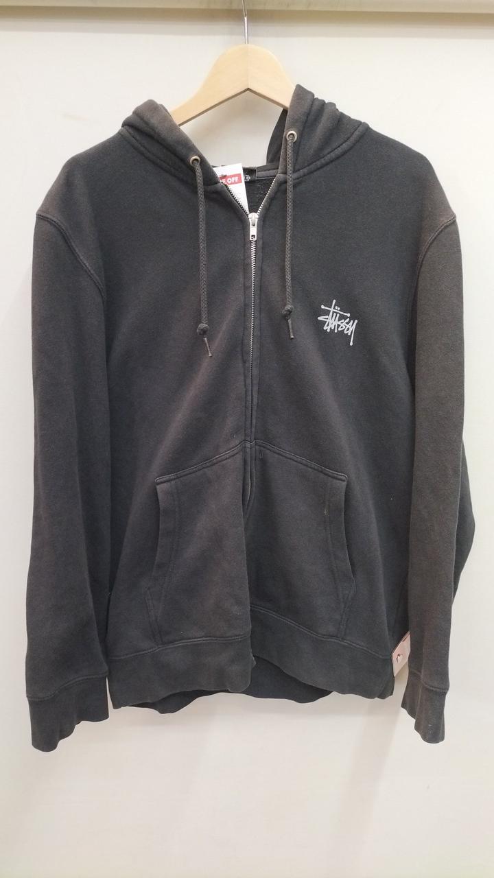 ステューシー ジップパーカー スウェット L ショーンフォント フェード 裏起毛 ステューシー(STUSSY)|ショーンフォントロゴジップパーカー