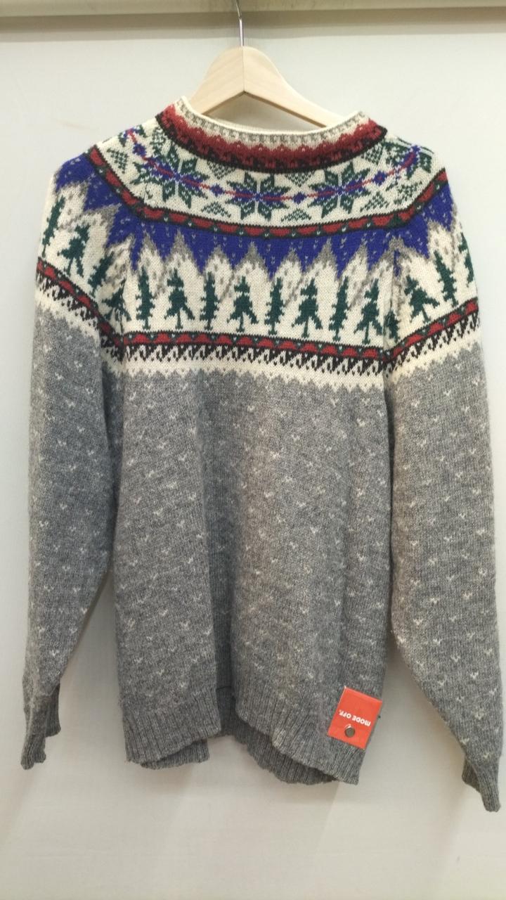 【Eddie Bauer】90年代 登山柄 ノルディック柄 ニット セーター EDDIE BAUER|ノルディック柄モックネックセーター|HARDOFFオフ
