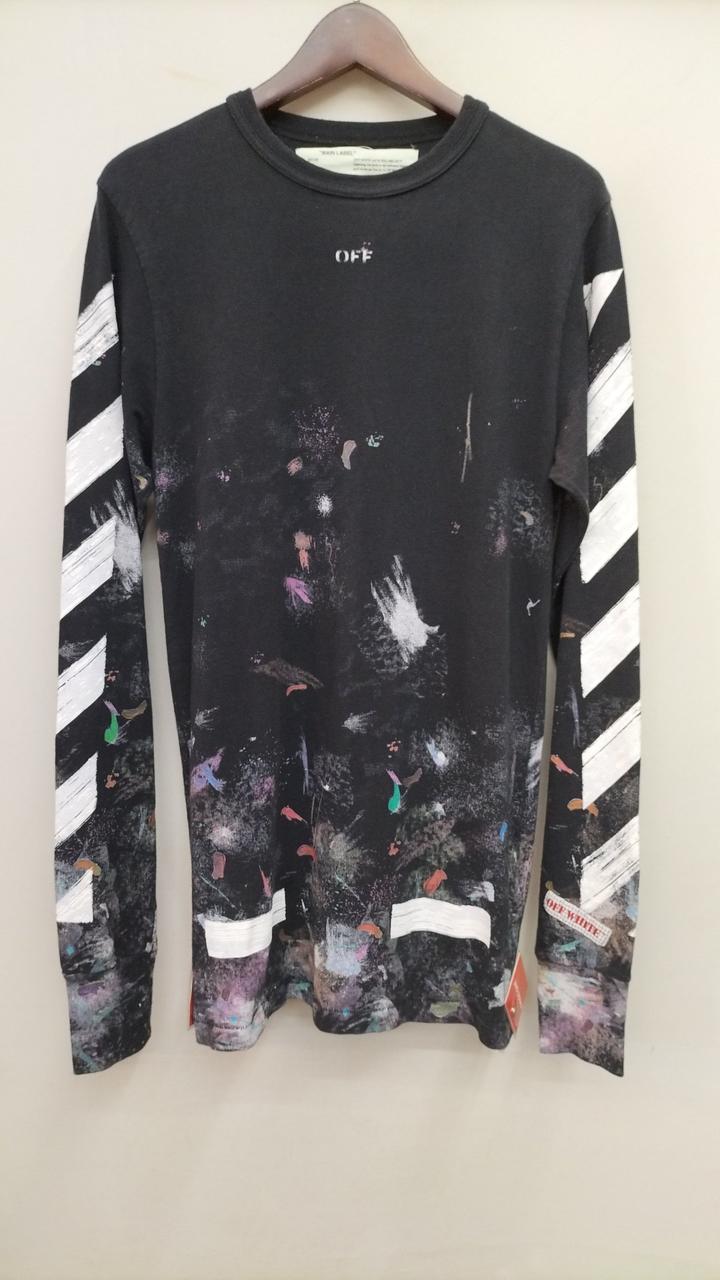 OFF WHITE DIAG GALAXY BRUSHE ロングスリーブTシャツ OFF-WHITE|DIAG GALAXY BLASHED L/S TEE|【ハードオフ公式通販】オフ