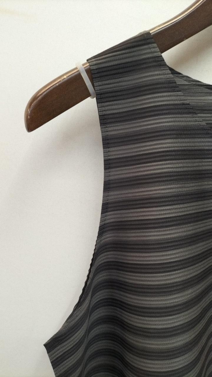 PLEATS PLEASE! ノースリーブチュニック Fサイズ PLEATS PLEASE|ボーダーノースリーブチュニック|HARDOFFオフ