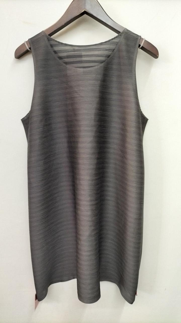 PLEATS PLEASE! ノースリーブチュニック Fサイズ PLEATS PLEASE|ボーダーノースリーブチュニック|HARDOFFオフ