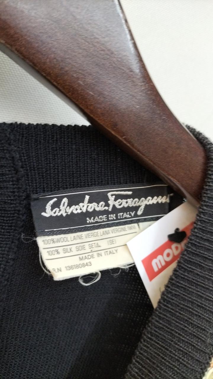 サルバトーレフェラガモ(salvatore ferragamo)|シルク切替ニット