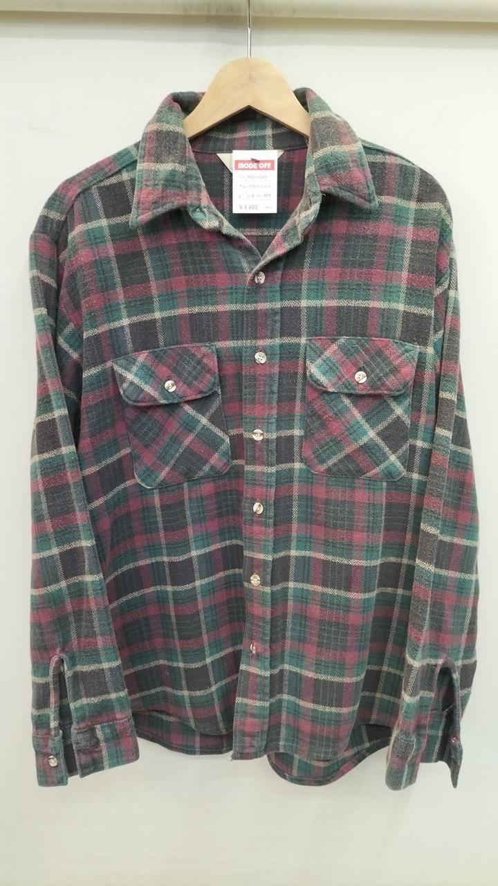 80s RED HEAD ネルシャツ　ブラック　グレー RED HEAD|チェックネルシャツ|HARDOFFオフモール（オフモ