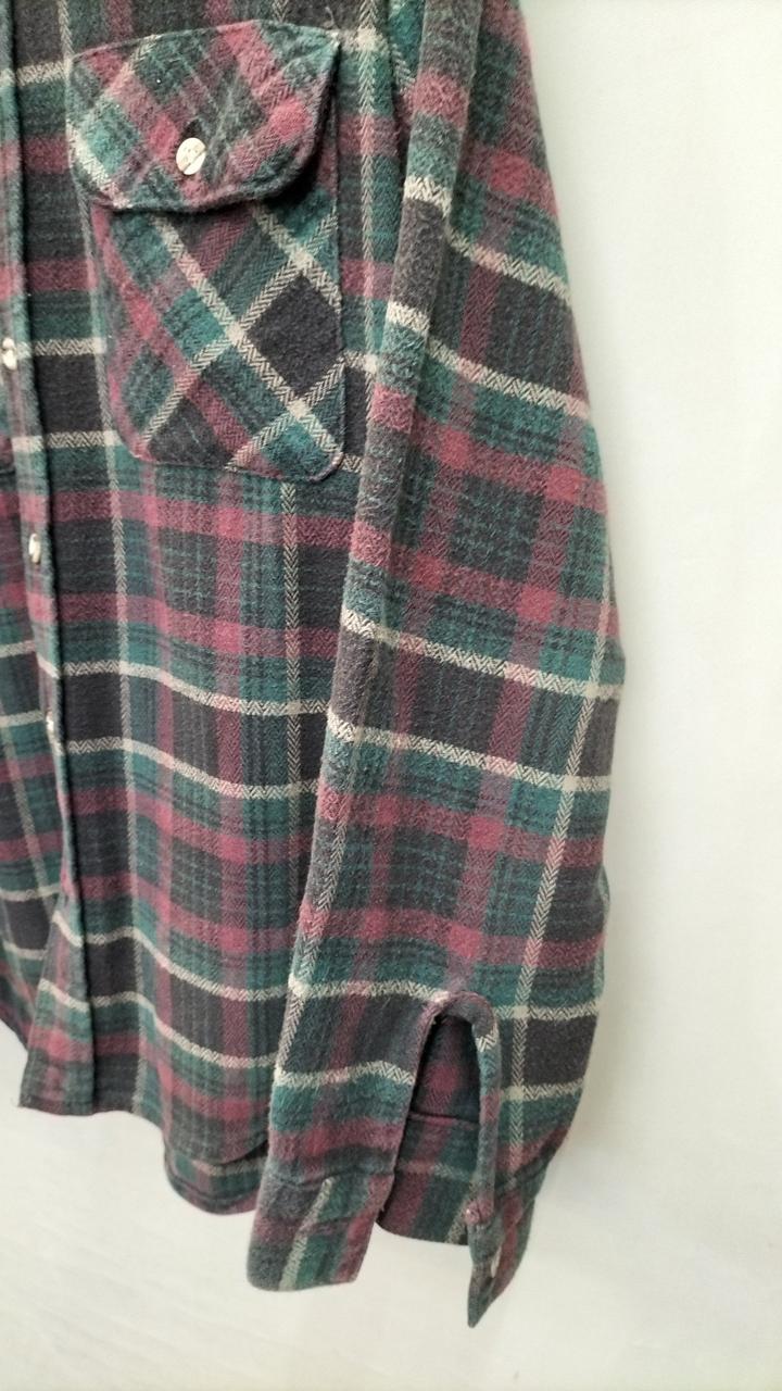 80s RED HEAD ネルシャツ　ブラック　グレー RED HEAD|チェックネルシャツ|HARDOFFオフモール（オフモ