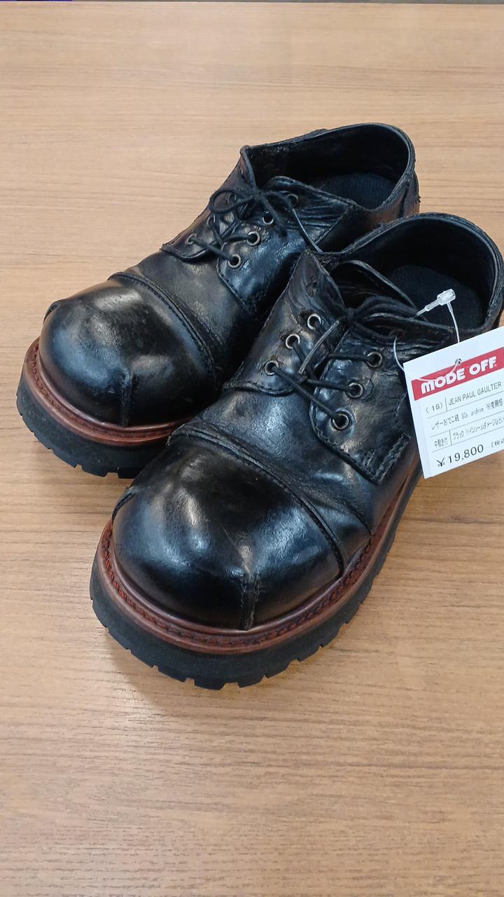 【90s】Jean Paul Gaultier レザーシューズ アーカイブ JEAN PAUL GAULTIER|レザーおでこ靴 90S ARCHIVE ※使用感|【ハードオフ