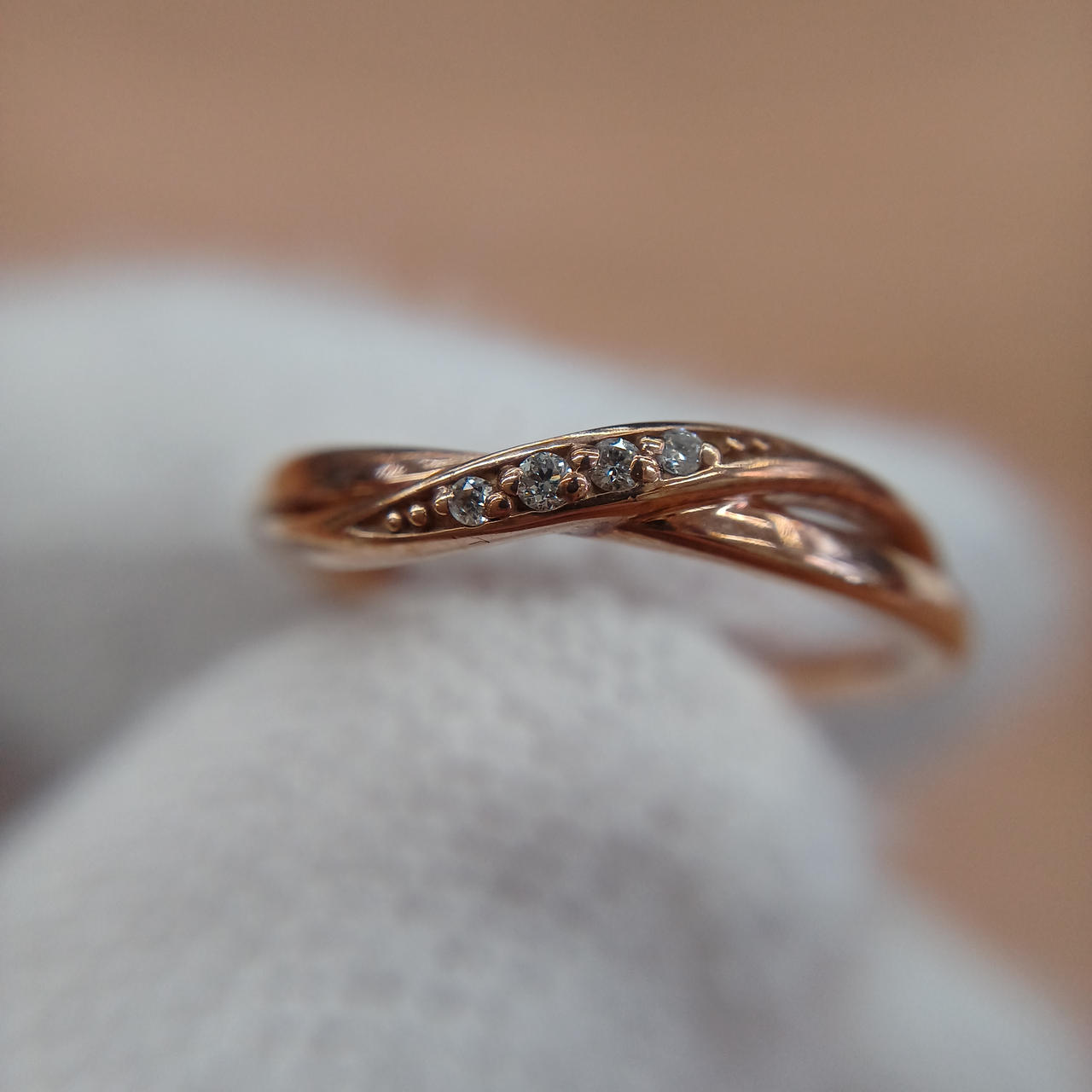 4℃ k10 ダイヤモンドリング ヨンドシー 4℃ K10ホワイトゴールドダイヤモンドリング （ホワイト