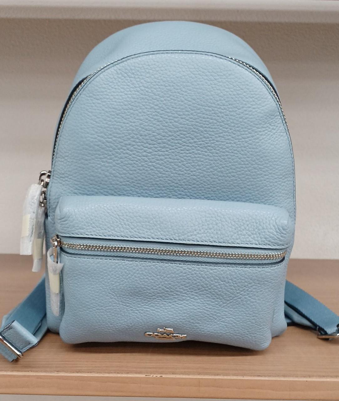F38263 NWTCOACH MINI CHARLIE BACKPACK IN PEBBLE LEATHER F38263 NWTCOACH MINI CHARLIE BACKPACK IN PEBBLE LEATHER