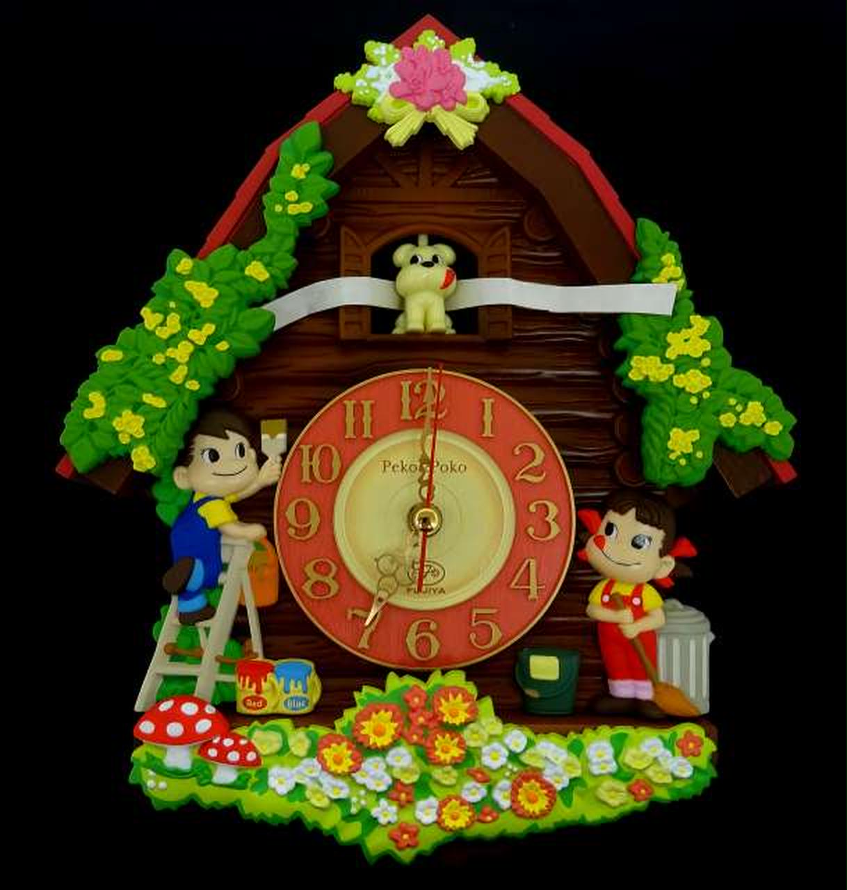 ペコちゃん時計 ペコちゃん掛け時計 シチズンクオーツ 昭和レトロ