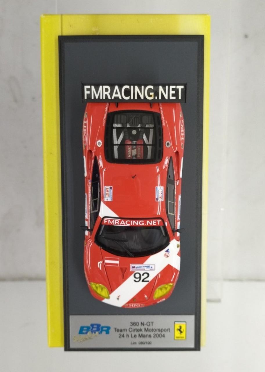 フェラーリBBR 1/43 フェラーリ360モデナ N/GT 限定161/360 フェラーリBBR 1/43 フェラーリ360モデナ N/GT 限定161/360