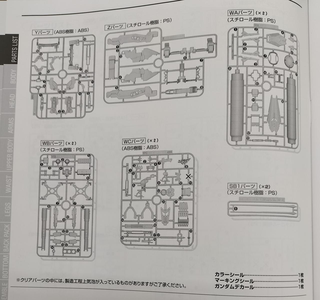 パーツリスト