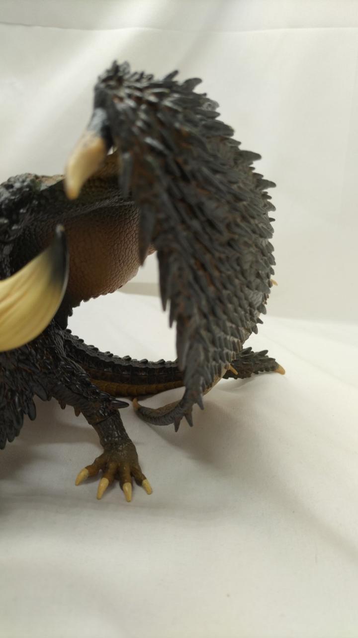 翼内側に曲がっています。