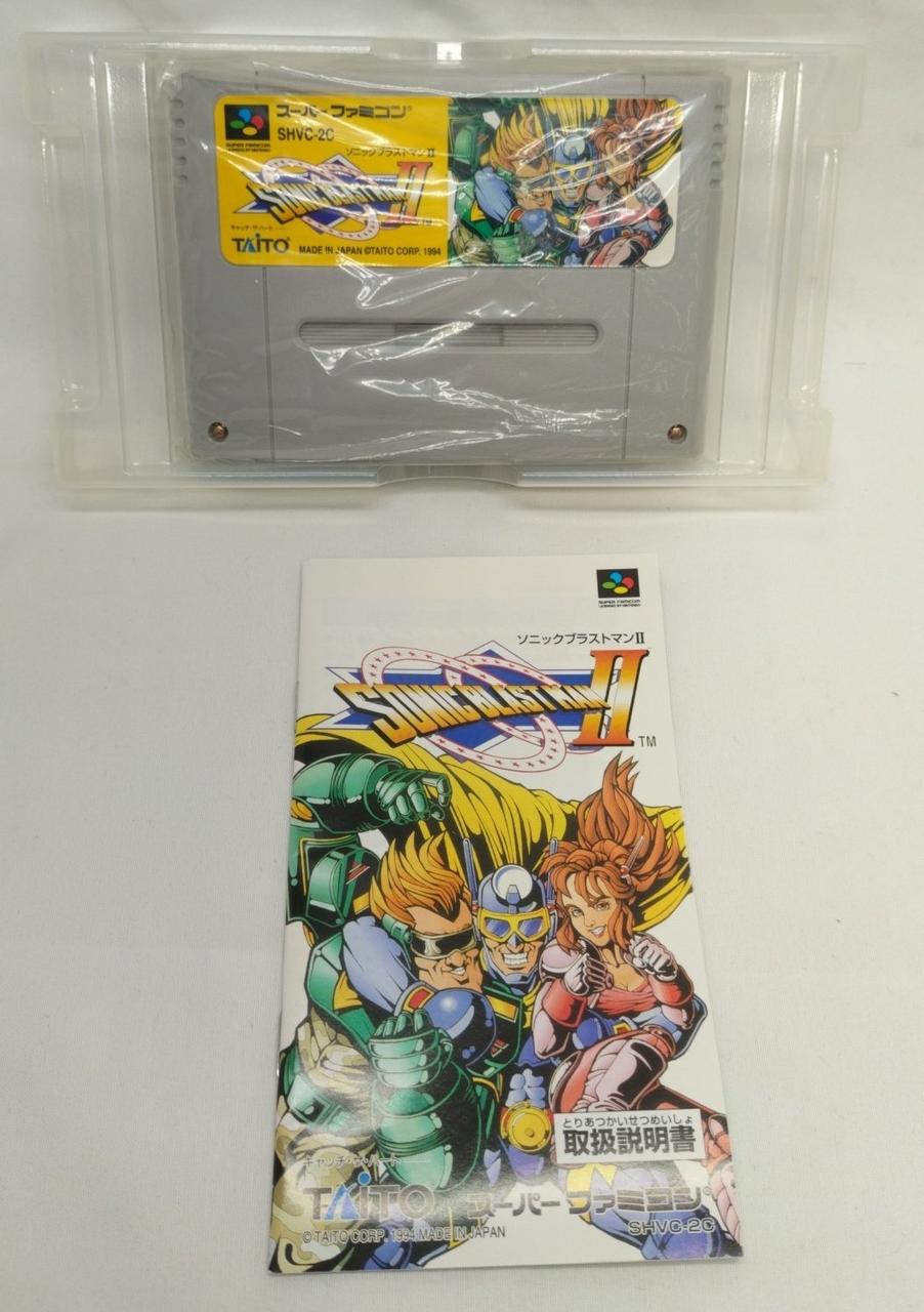 ソニックブラストマン (スーパーファミコンソフト)箱・説明書有り ソニックブラストマン』1992年／スーパーファミコン - レトロ