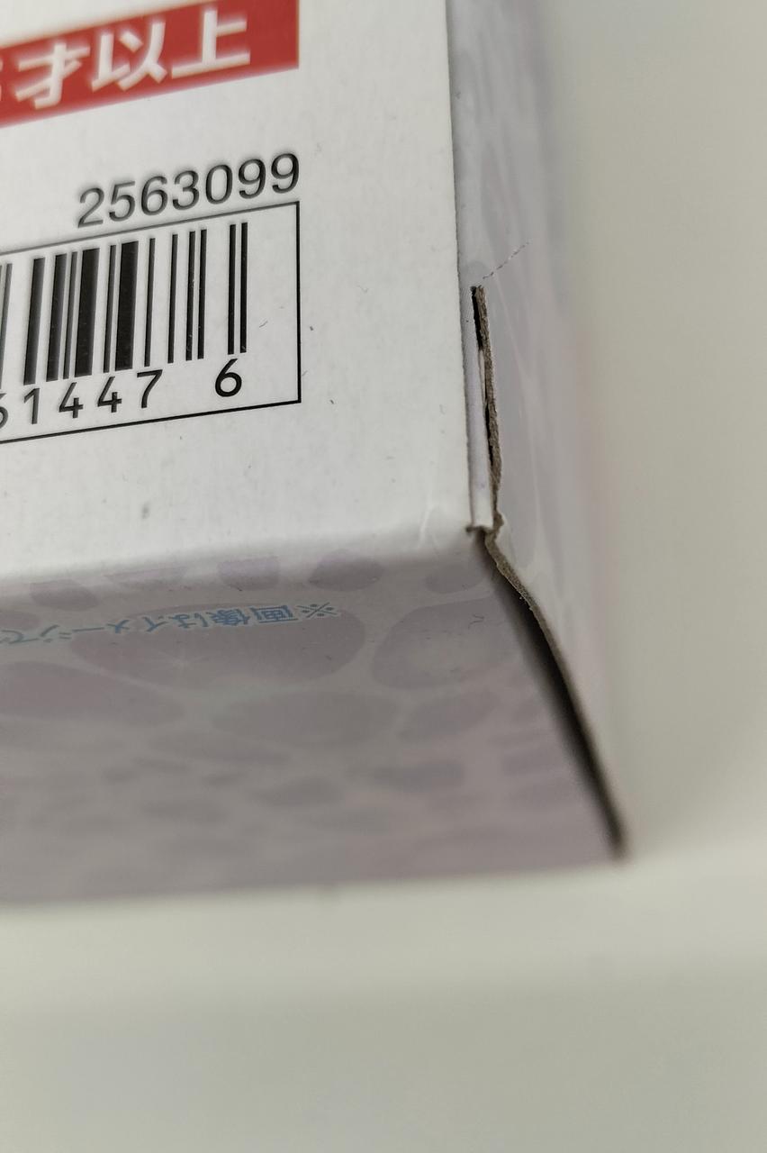 裏面右下角に折れあります